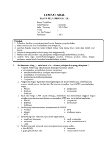 Lembar Soal Ekonomi Kelas XI Semester 2 PDF