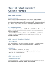 Materi SKI Kelas 8 Semester 1 PDF