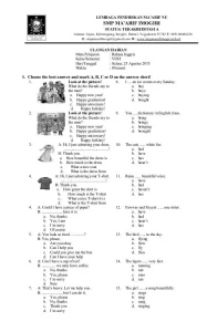 Soal Tryout Bahasa Inggris Kelas 9 Dalchaebi
