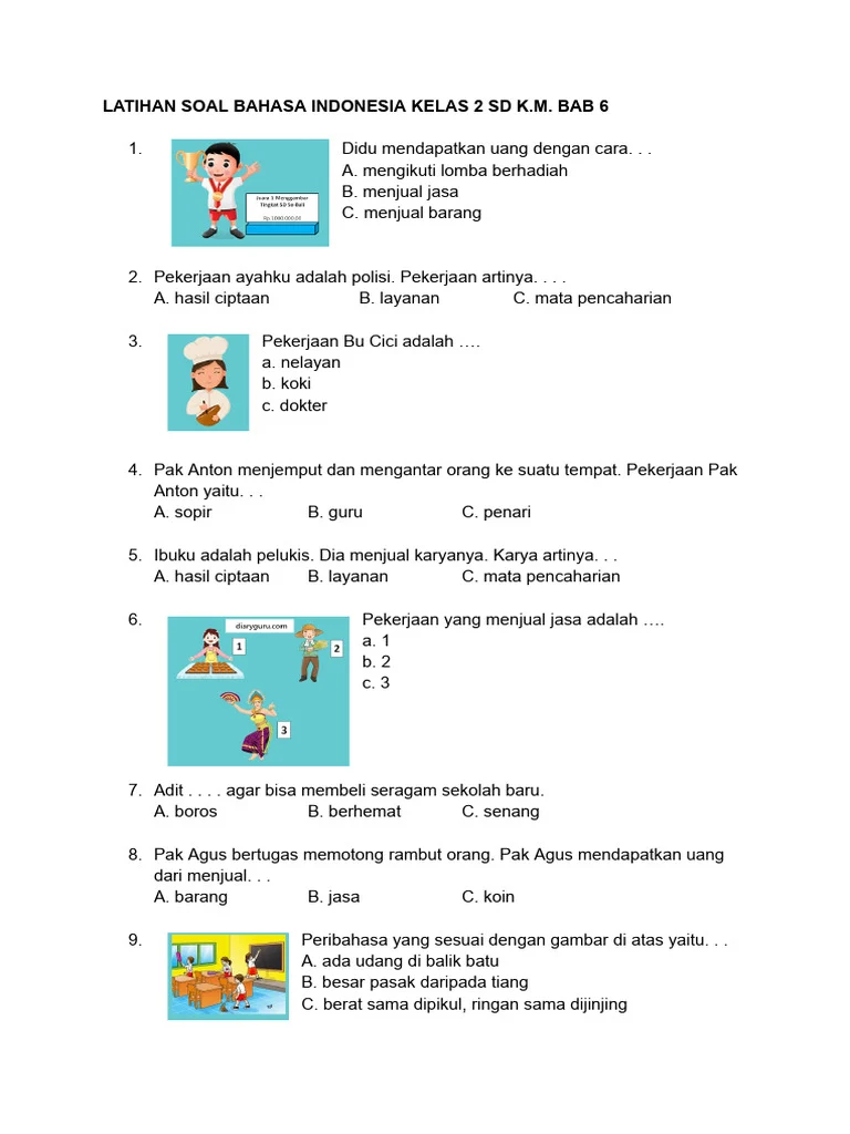 7 Soal Bahasa Indonesia Kelas 2 Semester 2 Kurikulum 2013 Wajib Dikuasai 2026
