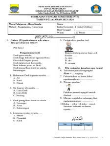 Soal Pts B sunda - Kelas 1 - Sem 2-23-24 PDF
