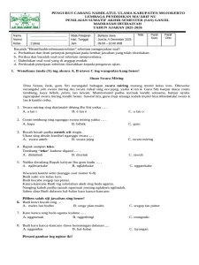 Bahasa Jawa Kelas 2 Soal Sas 2025 PDF