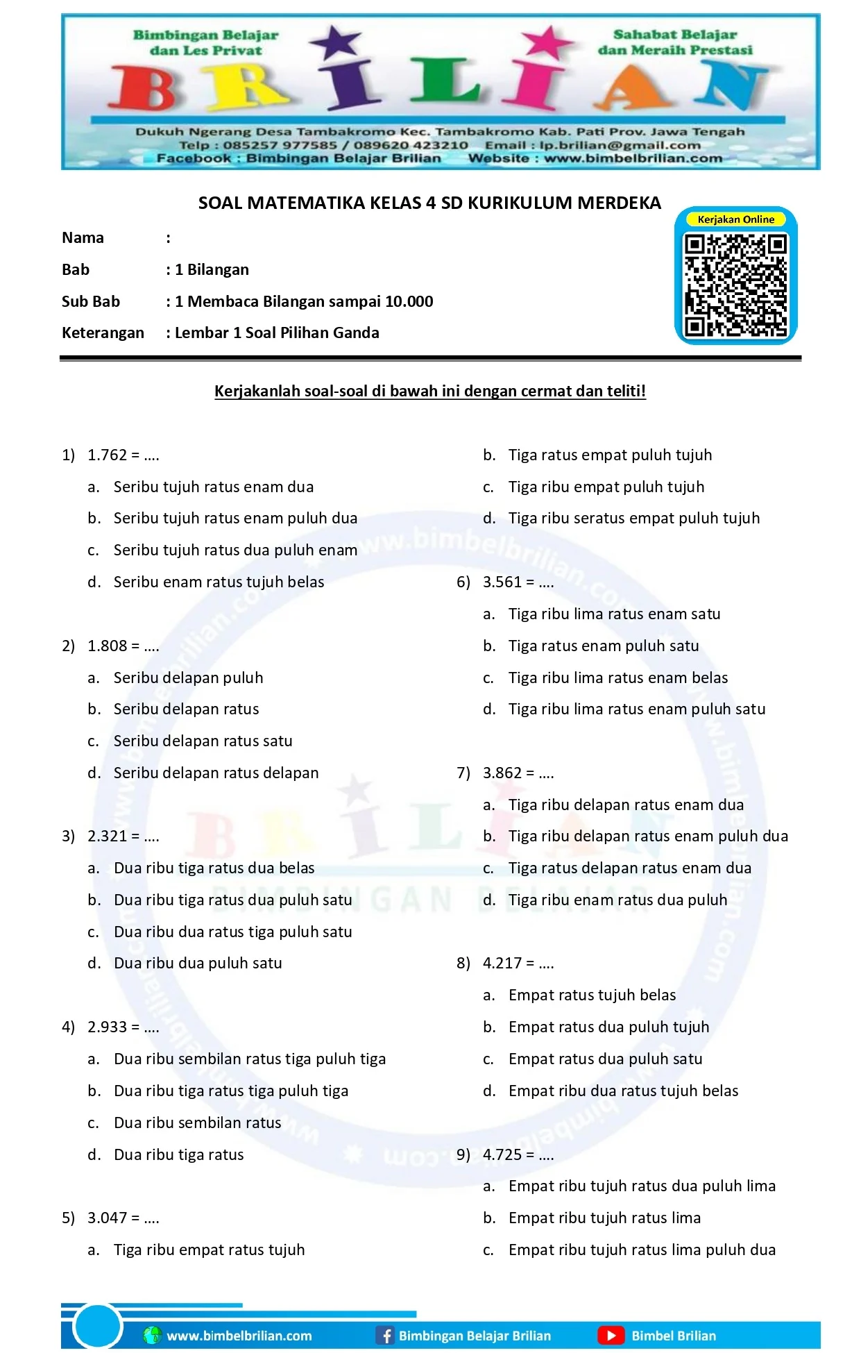 10 Contoh Soal Al Insyirah Kelas 4 SD Semester 2 Beserta Kunci Jawaban yang Wajib Diketahui
