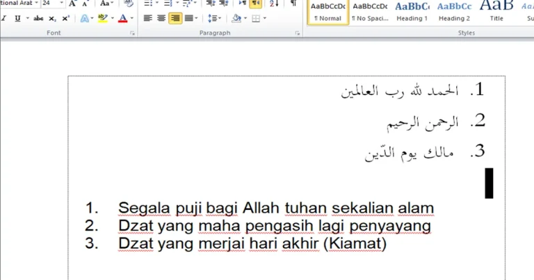 3 Cara Mudah Mengubah Angka Arab ke Latin di Word yang Jarang Diketahui