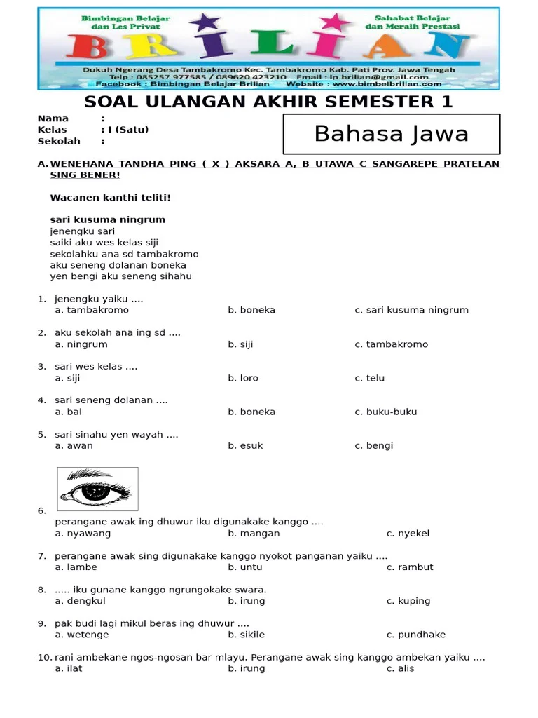 5 Contoh Soal Akhir Semester Gasal Kelas 2 SD Semua Mapel yang Wajib Dikuasai Siswa