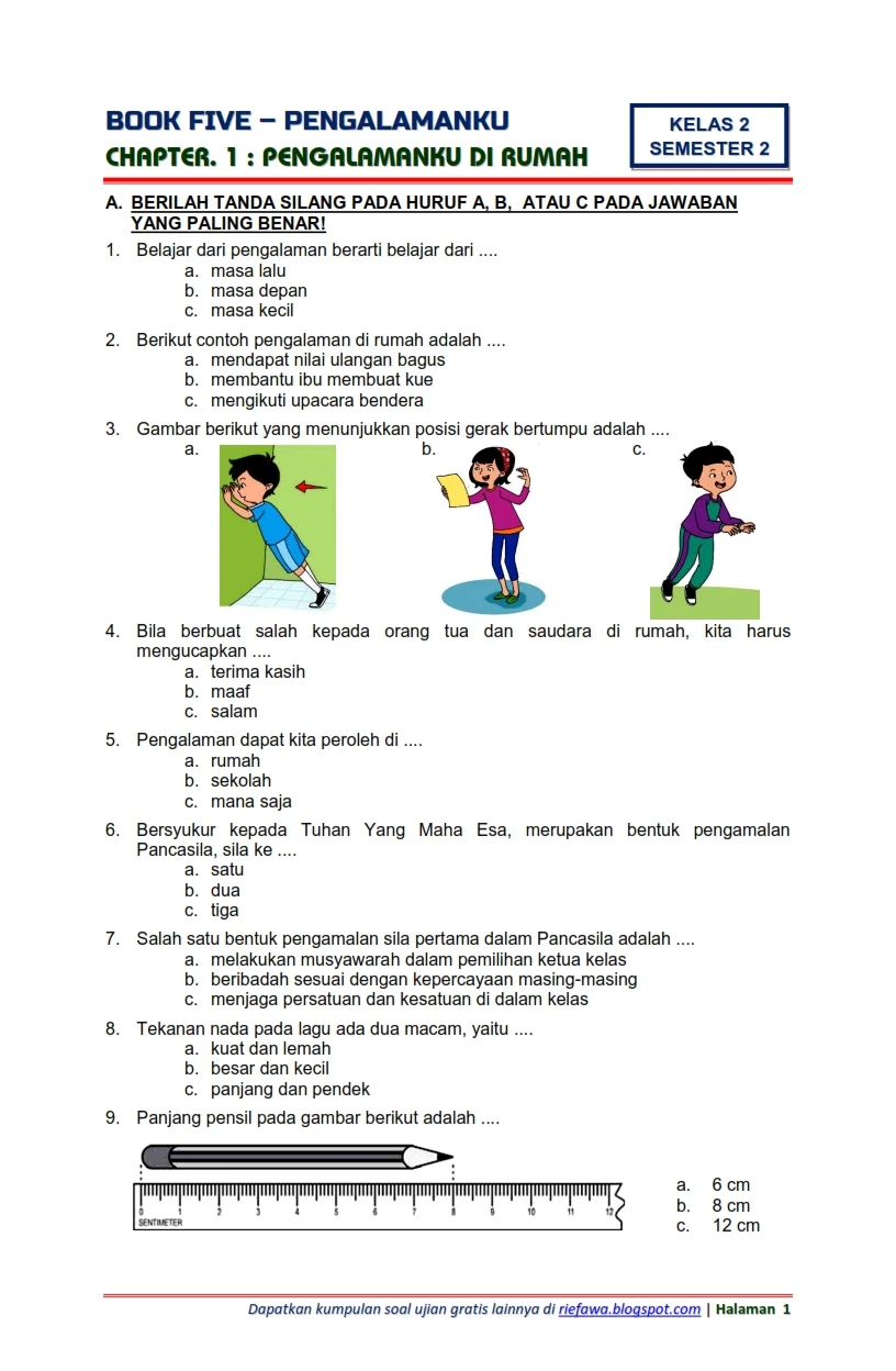 7 Cara Praktis Kuasai contoh soal tematik kelas 2 tema 5 subtema 1 Sebelum Ujian