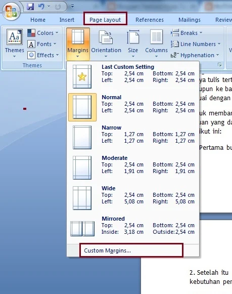 Terbukti! Cara Cepat page layout margin ubah ke cm ms word 2007 Tanpa Ribet