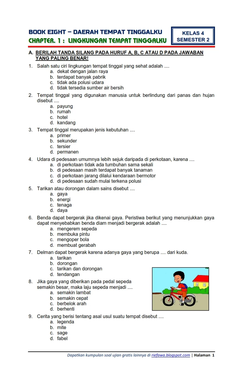 7 Tips download soal ulangan kenaikan kelas tema 8 kelas 4 sd Sebelum Deadline