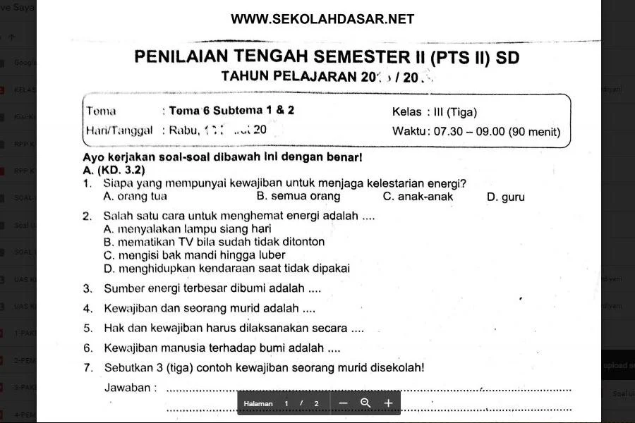 Terbukti 5 Contoh Soal Tematik Kelas 3 Tema 1 Subtema 2 yang Bikin Anak Paham di 2026