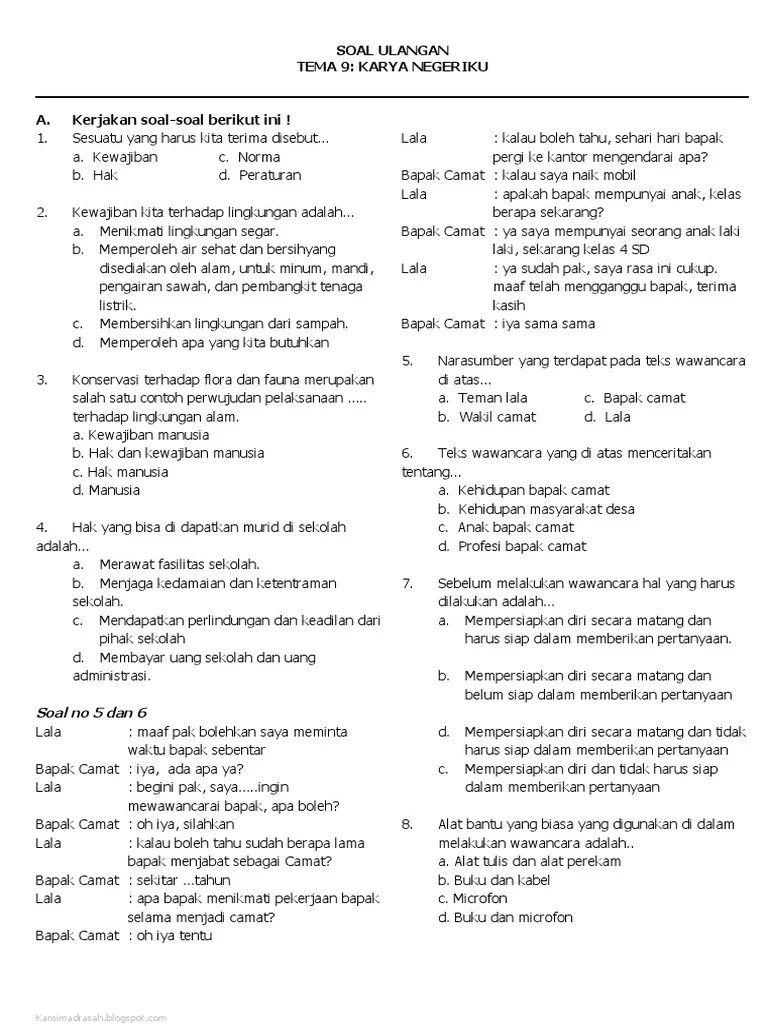 Terungkap! LKBN ANTARA Siapkan Download Soal Ulangan Tema 9 Kelas 4, Ini Cara Mudahnya