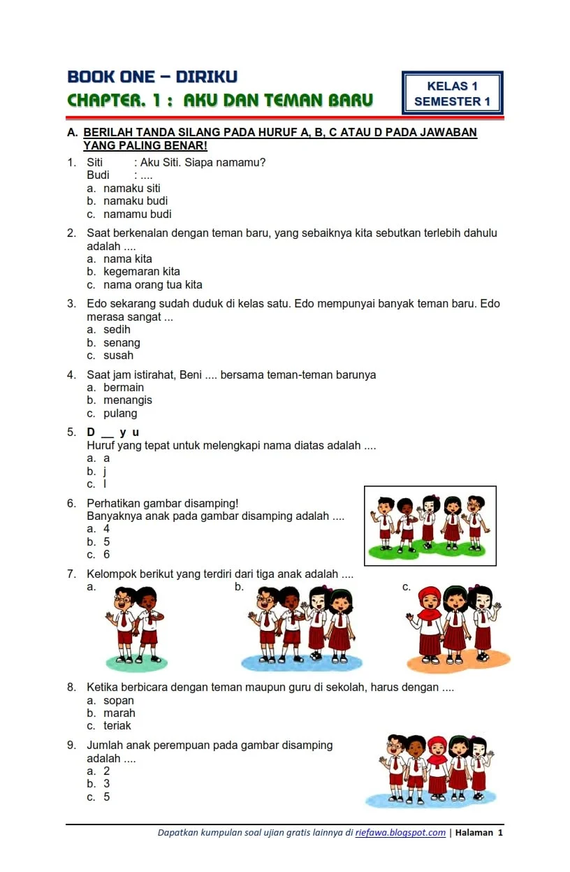 Rahasia Nilai Sempurna Lewat Latihan Soal Ulangan Harian Kelas 1 SD yang Wajib Dicoba