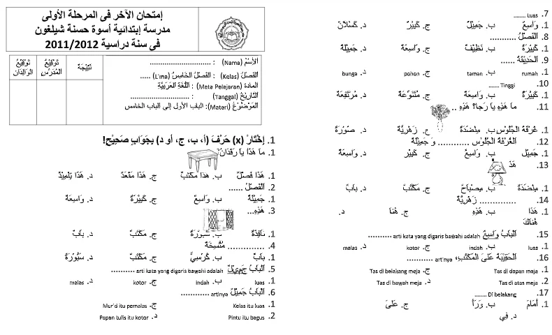 Rahasia Skor Sempurna Kerjakan Soal Bahasa Arab Kelas 5 Smt 2 Agar Nilai Melambung Tinggi